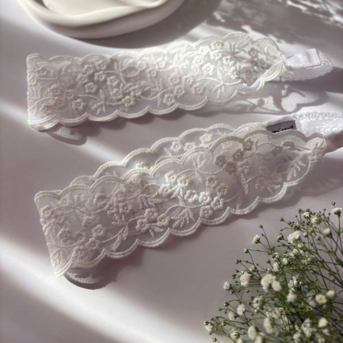 هدبند توری سفید بابونه