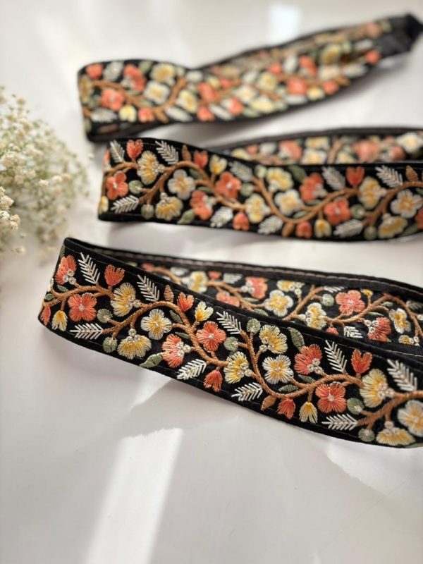 هدبند گلدوزی کتان